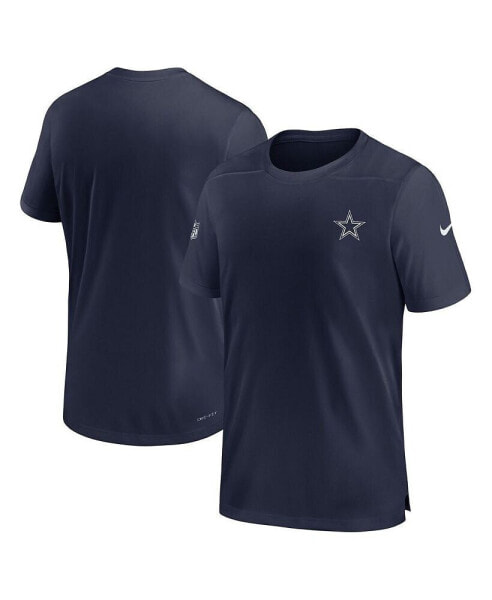 Men's Navy Dallas Cowboys Sideline Coach Performance T-shirt