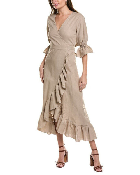 Sole Tatiana Linen-Blend Wrap Dress Women's