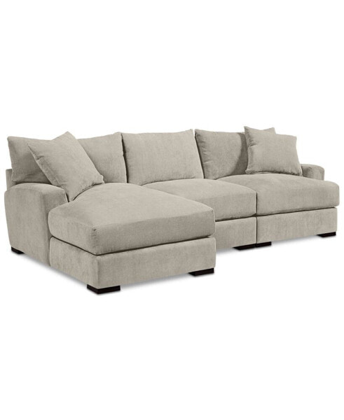 Rhyder 3-Pc. Fabric Sectional Sofa with Chaise, Created for Macy's