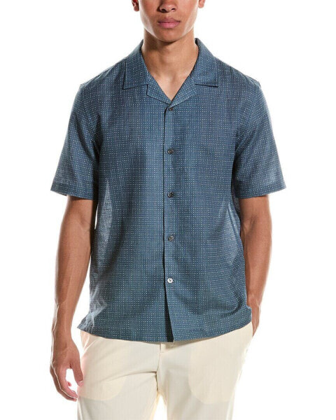 Theory Daze Linen-Blend Shirt Men's Blue L