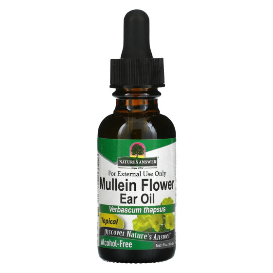 Mullein Flower Ear Oil, Alcohol-Free, 1 fl oz (30 ml)