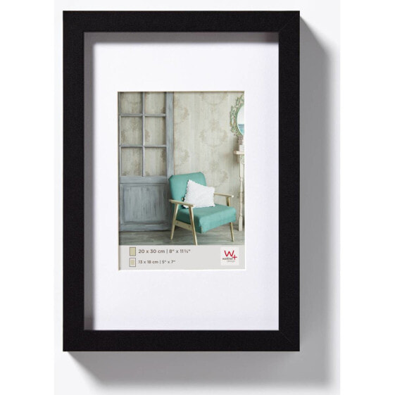 walther design EA040B - Wood - Black - Single picture frame - 20 x 27 cm - Rectangular - 330 mm