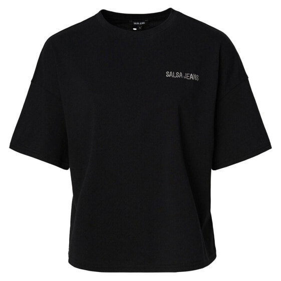 SALSA JEANS Shiny Detail Branding short sleeve T-shirt