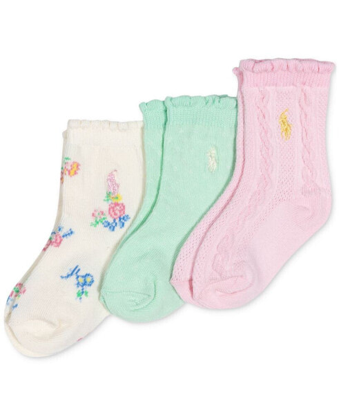 Baby Girls 3-Pk. Magnolia Grove Socks
