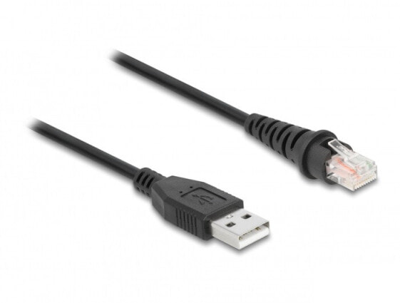 Delock 90598 - USB cable - Black - USB A - RJ-45 - Straight - Straight