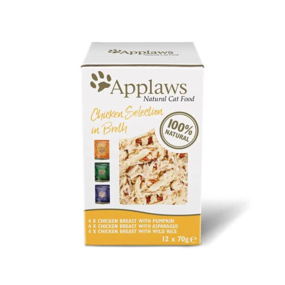 APPLAWS Sobre Broth Chicken Multipack 70g Cat Snack 12 Units