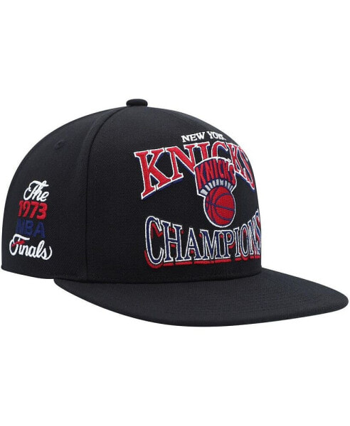 Men's Black New York Knicks Hardwood Classics SOUL Champions Era Diamond Snapback Hat
