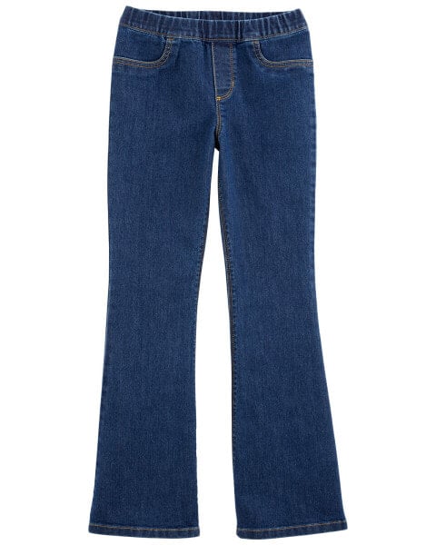 Kid Flare Pull-On Denim Jeans 6-6X