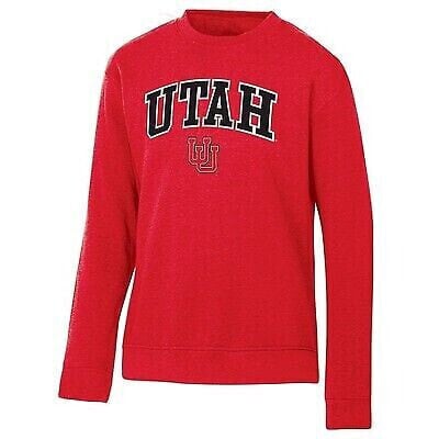 NCAA Utah Utes Men's Heathered Crew Neck Fleece Sweatshirt - S