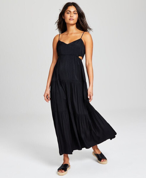 Women's Side-Cutout Tiered Maxi Dress