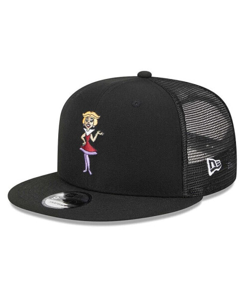 Men's Black The Jetsons Jane Jetson Mesh Trucker 9FIFTY Snapback Hat