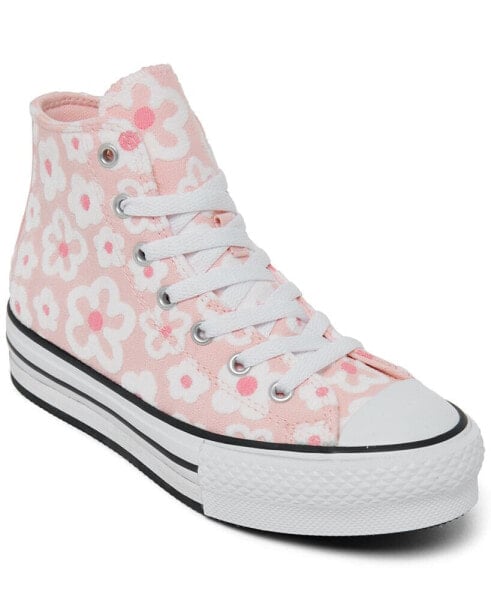 Little Girls Chuck Taylor All Star Floral Lift Platform Casual Sneakers from Finish Line