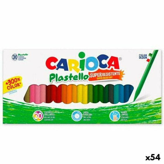 Цветные полужирные карандаши Carioca Plastello Разноцветный (54 штук)