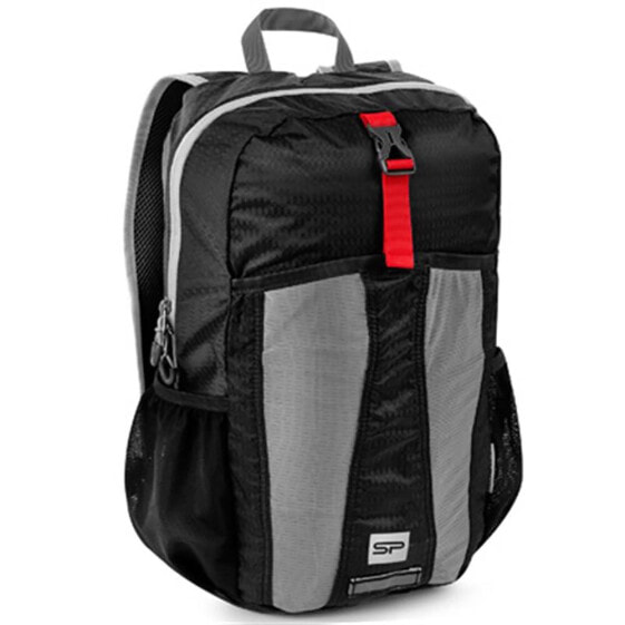 Рюкзак Spokey Hidden Peak 18 л, цвет черный/красный, складной, водонепроницаемый, материал нейлон, 4 кармана.