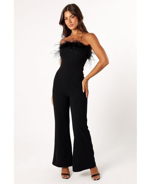 Women's Louise Feather Trim Jumpsuit