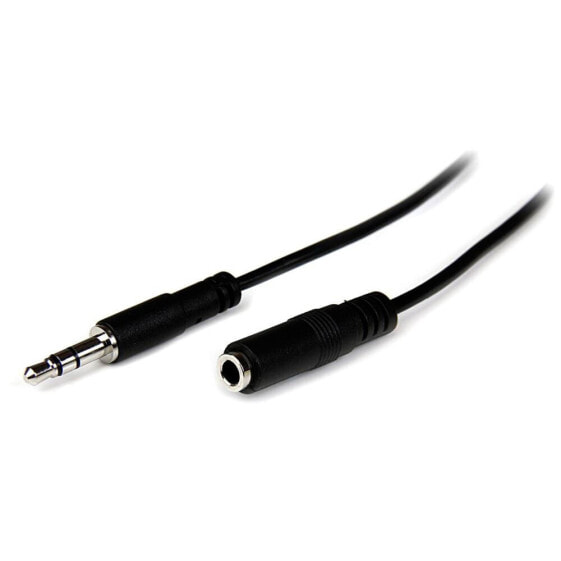 STARTECH Slim Stereo Extension M/F cable 1m 3.5 mm