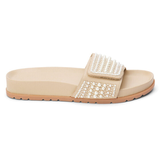 COCONUTS by Matisse Reese Studded Slide Womens Beige Casual Sandals REESE-167