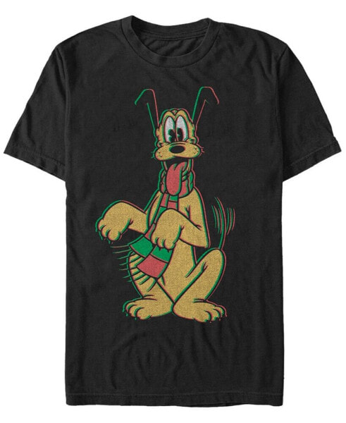 Men's Mickey Classic Pluto Holiday Colors Short Sleeves T-shirt