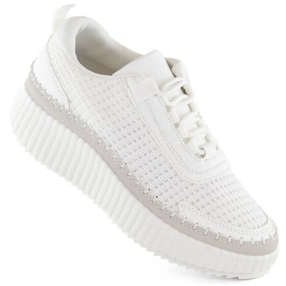 McBraun W EU657 white platform sports shoes