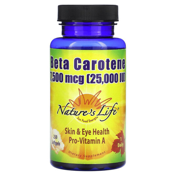 Beta Carotene, 7,500 mcg (25,000 IU), 250 Softgels