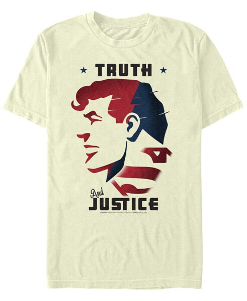 DC Men's Superman Truth and Justice Short Sleeve T-Shirt