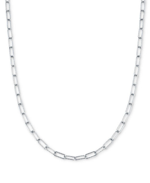 Diamond-Cut Paperclip Chain 18" in Sterling Silver or 18k Gold-plated Sterling Silver; Created for Macy's