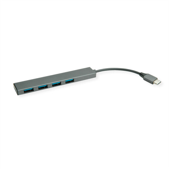 ROLINE 14.02.5052 - USB 3.2 Gen 1 (3.1 Gen 1) Type-C - USB 3.2 Gen 1 (3.1 Gen 1) Type-A - 5000 Mbit/s - Grey - Aluminium - USB