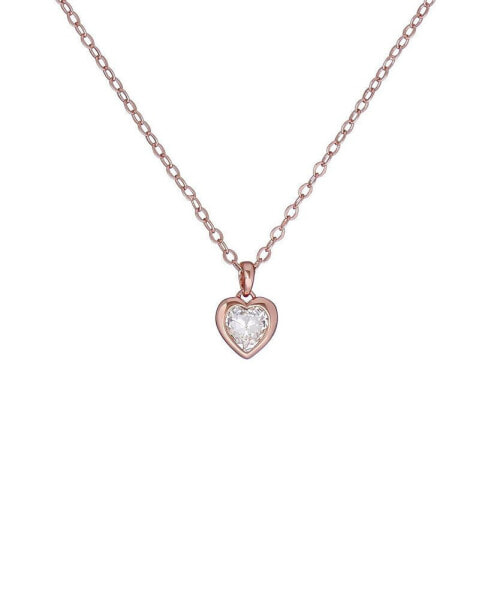 HANNELA: Crystal Heart Pendant Necklace For Women