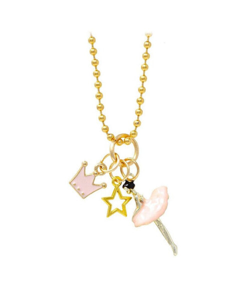 Ballerina Gold Necklace for Girls