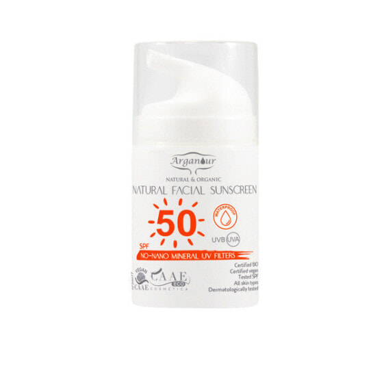 Arganour Natural & Organic Facial Sunscreen Spf50+ Натуральный солнцезащитный крем для лица 50 мл
