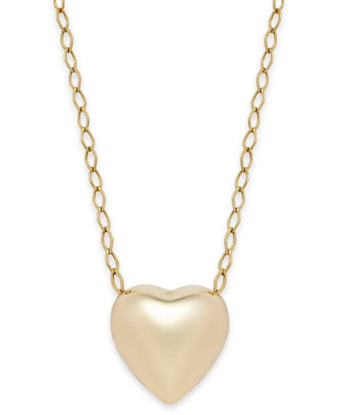 Polished Heart Pendant Necklace in 10k Gold