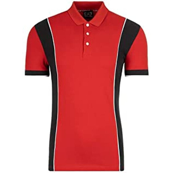 Мужская футболка-поло Armani Jeans 3GPF81 PJ61Z C1450 Красная из хлопка (M)