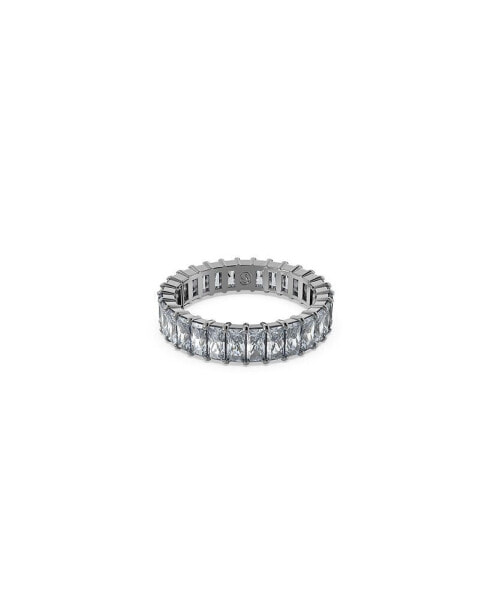 Crystal Baguette Cut Gray Matrix Ring