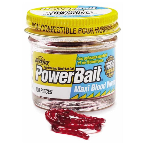 BERKLEY Powerbait Maxi Blood Worms 100 pcs Soft Lure