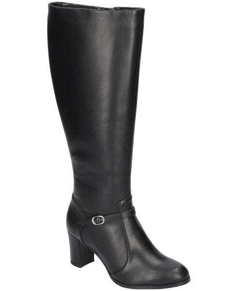 Women's Missy Plus Tall Wide Shafted Buckle Detail Boots