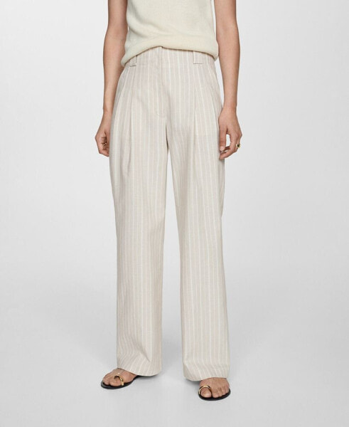 Women's Straight Striped Pants