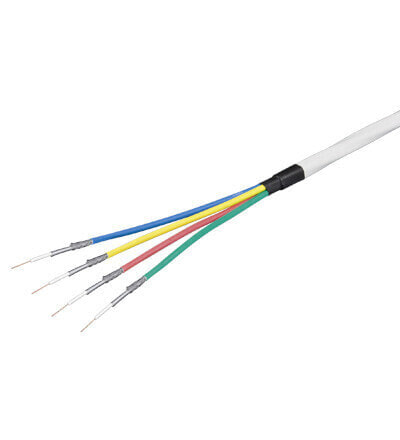 Goobay 120 dB SAT Coaxial Cable - 4x Shielded - 100 m - Coaxial - Coaxial - White