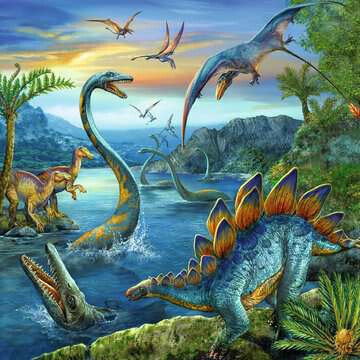 Пазл Динозавры Ravensburger 49 элементов для детей 5 лет