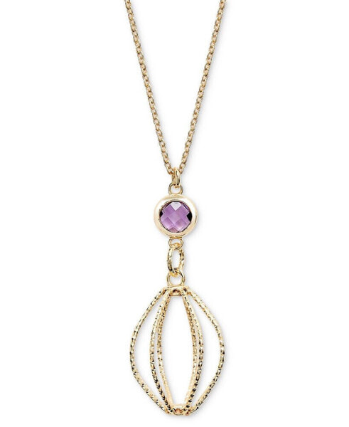 Macy's amethyst Chandelier 18" Pendant Necklace (3/4 ct. t.w.) in 14k Gold-Plated Sterling Silver