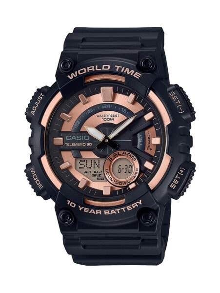 Часы CASIO AEQ-110W-1A3V Telememo Black Watch