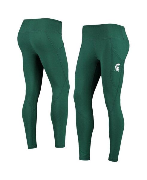 Брюки спортивные ZooZatz женские с карманами зеленые Michigan State Spartans