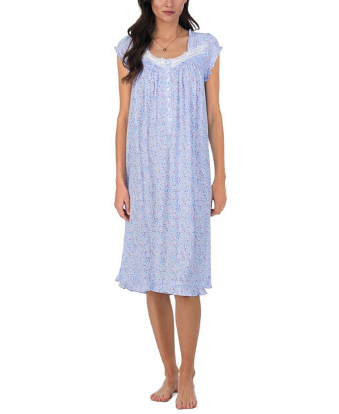 Women's Lace-Trim Cap-Sleeve Waltz Nightgown