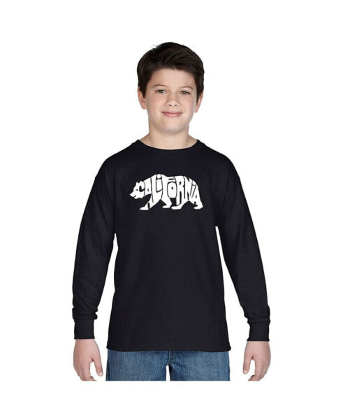 Big Boy's Word Art Long Sleeve T-shirt - California Bear