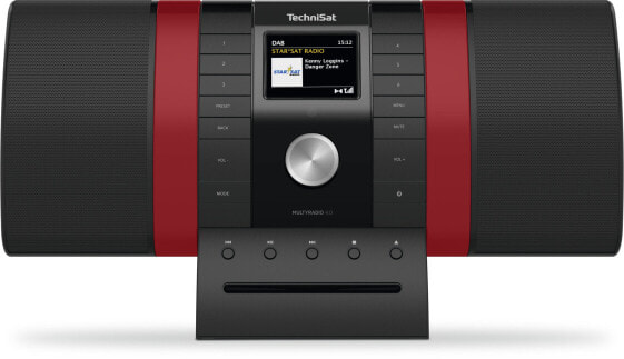 TechniSat MULTYRADIO 4.0 - Home audio mini system - Black - Red - 20 W - DAB+ - FM - PLL - UHF - 87.5 - 108 MHz - Spotify