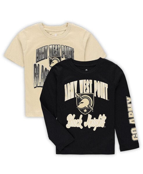 Preschool Boys Black, Gold Army Black Knights Game Day T-shirt Combo Pack