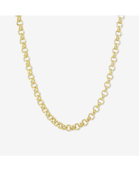 Round Chain Link Necklace Gold