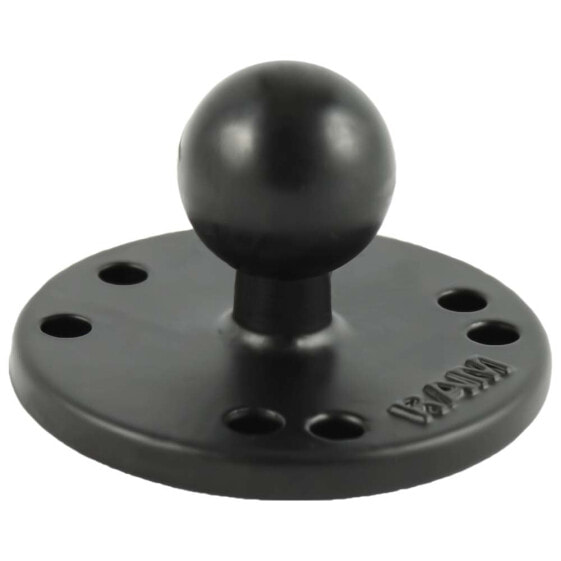 RAM MOUNTS 2.5 ´´ Round Plate With AMPs Hole Pattern With B Size 1 ´´ Ball Support