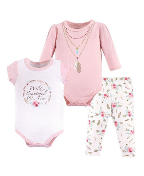 Baby Girls Treasure Baby Cotton Bodysuit and Pant Set, Ice Skates