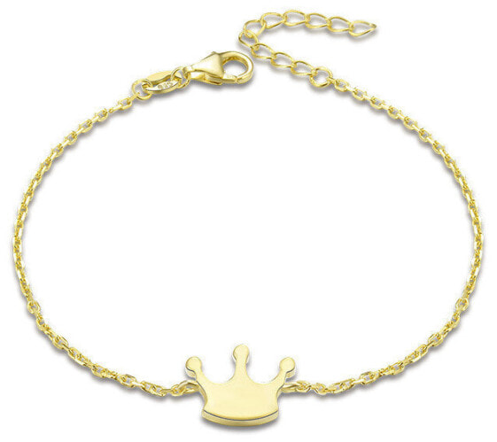Gold plated silver bracelet Crown AGB577 / 21-GOLD