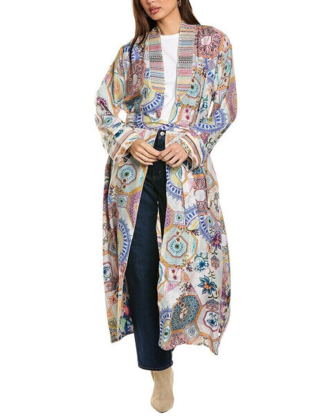 Johnny Was Waterloo Wheel Tove Silk Kimono Women's M